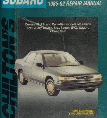 خرید و دانلود نسخه کامل کتاب Chilton’s Subaru Cars 1985-92 Repair Manual