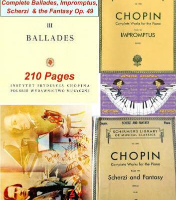 خرید و دانلود نسخه کامل کتاب Chopin Frédéric. The Complete Ballades, Impromptus, Scherzi & the Fantaisie Op. 49