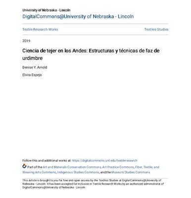 خرید و دانلود نسخه کامل کتاب Ciencia de tejer en los Andes: Estructuras y técnicas de faz de urdimbre