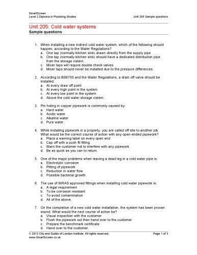 خرید و دانلود نسخه کامل کتاب City & Guilds Sample Questions Level 2 Diploma in Plumbing Studies_68f3b93aba302.jpeg خرید و دانلود نسخه کامل کتاب City & Guilds Sample Questions Level 2 Diploma in Plumbing Studies