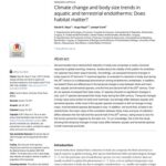 خرید و دانلود نسخه کامل کتاب Climate change and body size trends in aquatic and terrestrial endotherms: Does habitat matter?