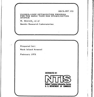 خرید و دانلود نسخه کامل کتاب Closed-loop optimization program for the M60A1 tank gun stabilization system