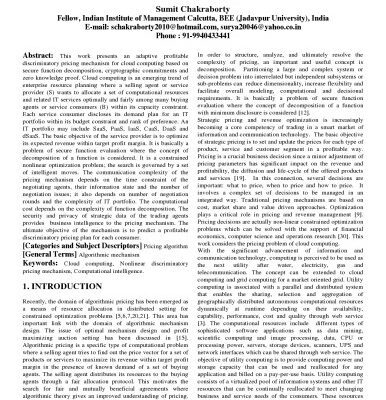 خرید و دانلود نسخه کامل کتاب Cloud Computing : Intelligent Pricing Algorithm