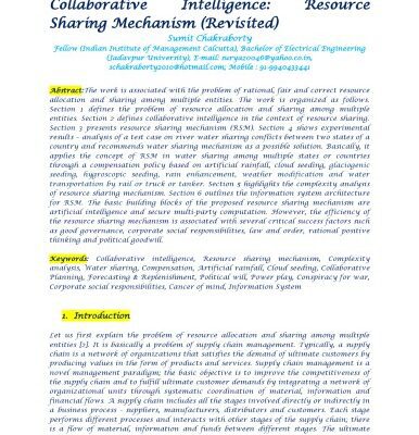 خرید و دانلود نسخه کامل کتاب Collaborative Intelligence: Resource Sharing Mechanism (Revisited)