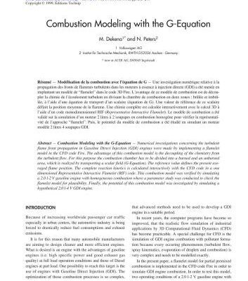 خرید و دانلود نسخه کامل کتاب Combustion Modeling with the G-Equation