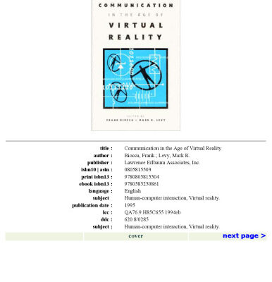 خرید و دانلود نسخه کامل کتاب Communication in the Age of Virtual Reality (Routledge Communication Series)