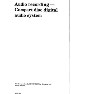 خرید و دانلود نسخه کامل کتاب Compact Disc Digital Audio System