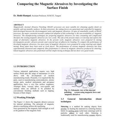 خرید و دانلود نسخه کامل کتاب Comparing the magnetic abrasives by investigating the surface finish