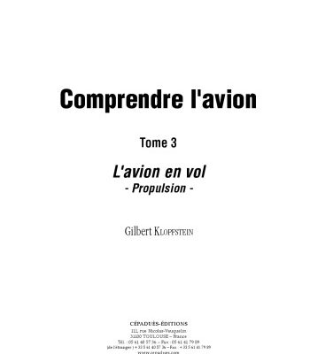 خرید و دانلود نسخه کامل کتاب Comprendre l’avion. Tome 3 L’avion en vol : propulsuion