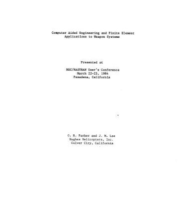 خرید و دانلود نسخه کامل کتاب Computer aided engineering and finite element applications to weapon systems