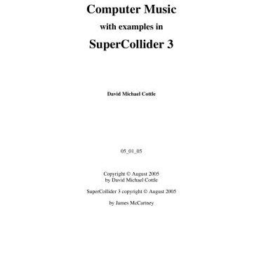 خرید و دانلود نسخه کامل کتاب Computer Music with Examples in SuperCollider 3