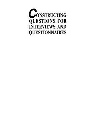 خرید و دانلود نسخه کامل کتاب Constructing Questions for Interviews and Questionnaires: Theory and Practice in Social Research