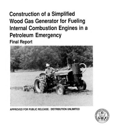 خرید و دانلود نسخه کامل کتاب Construction of a Simplified Wood Gas Generator for Fueling Internal Combustion Engines in a Petroleum Emergency