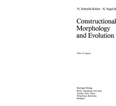 خرید و دانلود نسخه کامل کتاب Constructional Morphology and Evolution