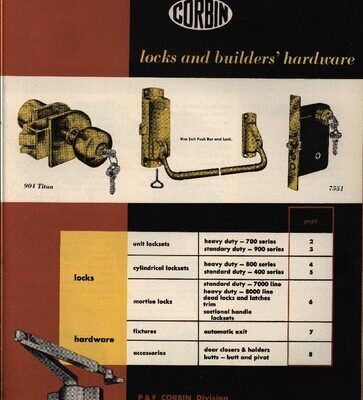 خرید و دانلود نسخه کامل کتاب Corbin Locks and Builders Hardware 1959 Catalog