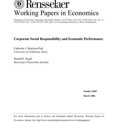 خرید و دانلود نسخه کامل کتاب Corporate Social Responsibility and Economic Performance