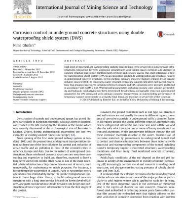 خرید و دانلود نسخه کامل کتاب Corrosion control in underground concrete structures using double waterproofingshield system