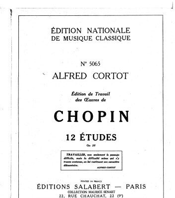 خرید و دانلود نسخه کامل کتاب Cortot – Edition de travail Chopin Etudes op.25