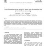 خرید و دانلود نسخه کامل کتاب Crater formation on the surface of metals and alloys during high power ion beam processing