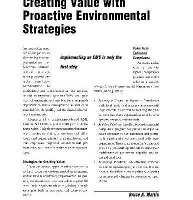 خرید و دانلود نسخه کامل کتاب Creating Value with Proactive Environmental Strategies