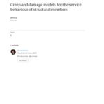 خرید و دانلود نسخه کامل کتاب Creep and damage models for the service behaviour of structural members