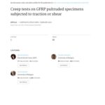 خرید و دانلود نسخه کامل کتاب Creep tests on GFRP pultruded specimens subjected to traction or shear