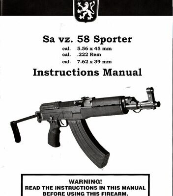 خرید و دانلود نسخه کامل کتاب CSA VZ-58 Sporter Instruction Manual