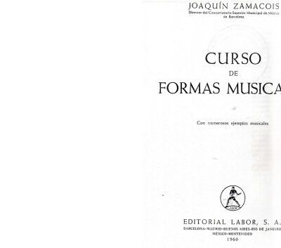 خرید و دانلود نسخه کامل کتاب Curso de formas musicales. Con numerosos ejemplos musicales
