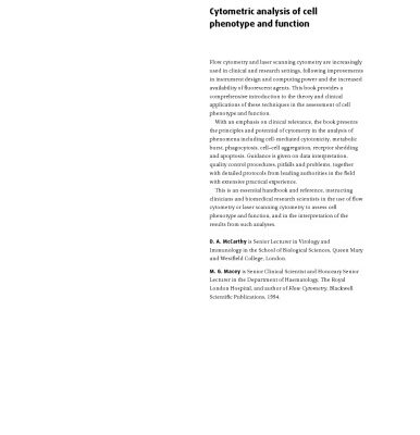 خرید و دانلود نسخه کامل کتاب Cytometric Analysis of Cell Phenotype and Function