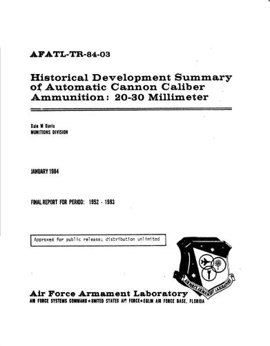 خرید و دانلود نسخه کامل کتاب Нistorical development summary of automatic cannon caliber ammunition: 20-30 millimeter. / Дейл М. Дэвис. Итоги исторического развития боеприпасов к автоматическим пушкам калибра 20-30 мм_68f0fb362eb8b.jpeg خرید و دانلود نسخه کامل کتاب Нistorical development summary of automatic cannon caliber ammunition: 20-30 millimeter. / Дейл М. Дэвис. Итоги исторического развития боеприпасов к автоматическим пушкам калибра 20-30 мм