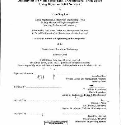 خرید و دانلود نسخه کامل کتاب Работа магистра наук – Lee K.S. Quantifying the main battle tank’s architectural trade space using Bayesian belief network