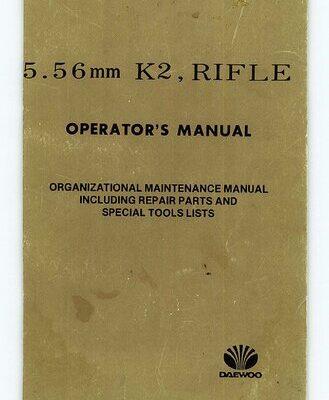 خرید و دانلود نسخه کامل کتاب Daewoo K2 AR100 5.56mm Organizational Maintenance Manual