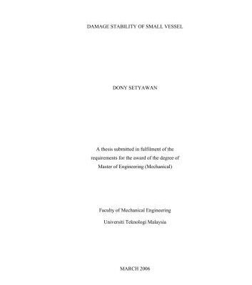 خرید و دانلود نسخه کامل کتاب Damage stability of small vessel