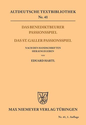 خرید و دانلود نسخه کامل کتاب Das Benediktbeurer Passionsspiel. Das St. Galler Passionsspiel_68dfb27e6c2e1.jpeg خرید و دانلود نسخه کامل کتاب Das Benediktbeurer Passionsspiel. Das St. Galler Passionsspiel