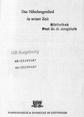 خرید و دانلود نسخه کامل کتاب Das Nibelungenlied in seiner Zeit