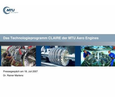 خرید و دانلود نسخه کامل کتاب Das Technologieprogramm CLAIRE der MTU Aero Engines
