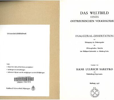خرید و دانلود نسخه کامل کتاب Das Weltbild eines ostpreussischen Volkserzählers