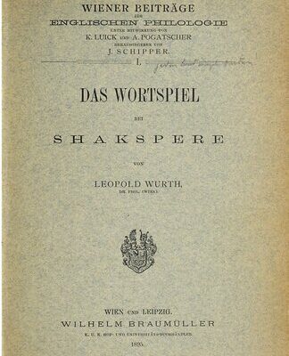 خرید و دانلود نسخه کامل کتاب Das Wortspiel bei Shakspere [Shakespeare]