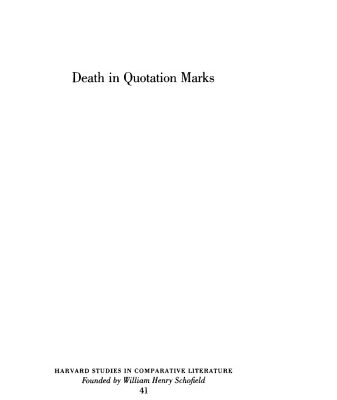 خرید و دانلود نسخه کامل کتاب Death in Quotation Marks: Cultural Myths of the Modern Poet