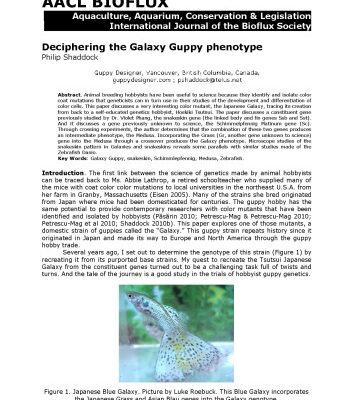خرید و دانلود نسخه کامل کتاب Deciphering the Galaxy Guppy phenotype