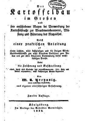 خرید و دانلود نسخه کامل کتاب Der Kartoffelbau im Großen und sein entschiedener Nutzen bei Verwendung der Kartoffelfrucht zur Branntweinbrennerei, Mästung und Fütterung des Nutzviehs