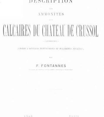 خرید و دانلود نسخه کامل کتاب Description des Ammonites des Calcaires du Chateau de Crussol (Ardèche) (Zone à Oppelia tenuilobata et Waagenia beckeri)