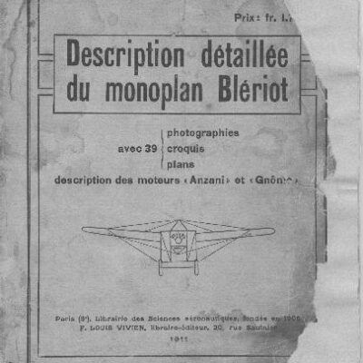 خرید و دانلود نسخه کامل کتاب Description detaillee du monoplan Bleriot XI