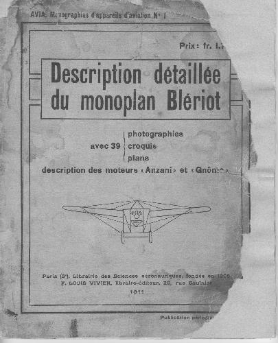 خرید و دانلود نسخه کامل کتاب Description detaillee du monoplan Bleriot XI_68f0381d8361a.jpeg خرید و دانلود نسخه کامل کتاب Description detaillee du monoplan Bleriot XI