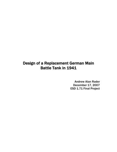 خرید و دانلود نسخه کامل کتاب Design of a replacement german main battle tank in 1941_68f020d379213.jpeg خرید و دانلود نسخه کامل کتاب Design of a replacement german main battle tank in 1941