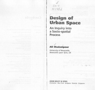 خرید و دانلود نسخه کامل کتاب Design of Urban Space: An Inquiry into a Socio-Spatial Process