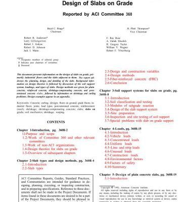 خرید و دانلود نسخه کامل کتاب Design Slabs on Grade, ACI 360R-92