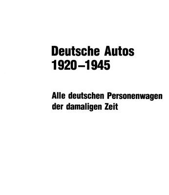 خرید و دانلود نسخه کامل کتاب Deutsche Autos 1920-1945
