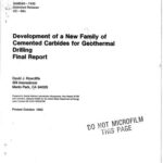 خرید و دانلود نسخه کامل کتاب Development of a New Femily of Cemented Carbides for Geothermal Drilling. Final Report