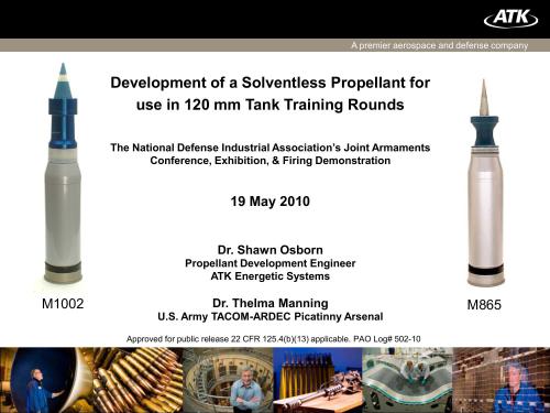 خرید و دانلود نسخه کامل کتاب Development of a solventless propellant for use in 120 mm tank training rounds_68f136908260e.jpeg خرید و دانلود نسخه کامل کتاب Development of a solventless propellant for use in 120 mm tank training rounds